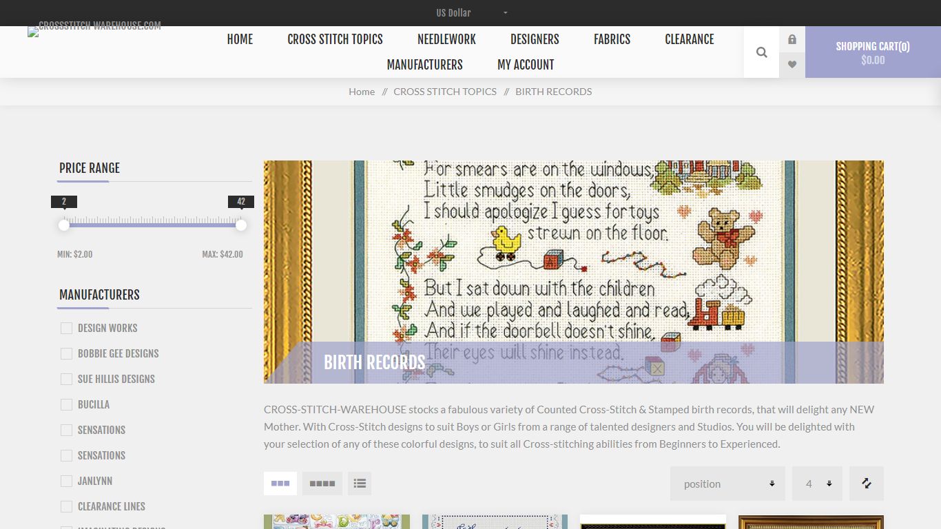 BIRTH RECORDS - CrossStitch Warehouse